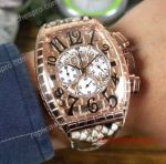 New Replica Franck Muller Cintree Curvex Gold Croco Chronograph watch